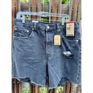 Levi's women's 501 original high-rise jean shorts S 32, Inseam 5.5 Black NWT
